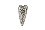Green Girl Pewter Heart Button 10x24mm