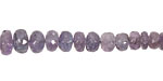 Tanzanite Faceted Rondelle Graduated 5-9mm