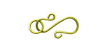 Peridot Enameled Copper S Clasp 20x13mm, 8mm ring