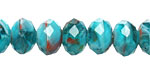 Coral Reef Crystal Faceted Rondelle 8mm