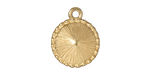 TierraCast Gold (plated) Beaded Round Frame 17x20mm
