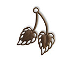 Vintaj Natural Brass Wildwood Pendant 30x26mm
