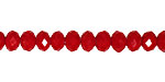 Scarlet Crystal Faceted Rondelle 6mm