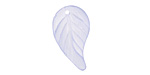Matte Light Sapphire Lucite Twisted Leaf 13x23mm