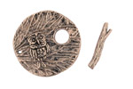 Green Girl Pewter Owl Branch Toggle 27mm, 19mm bar