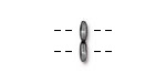 TierraCast Antique Pewter (plated) Nugget 2-Hole Bar 7x13mm