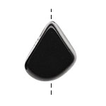 Tagua Nut Black Thick Slice 16-18x26-32mm