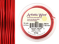 Artistic Wire Red 18 gauge, 10 yards