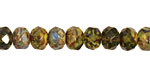 Czech Glass Everglades Fire Polished Rondelle 6x9mm