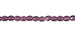 Czech Fire Polished Glass Tanzanite Round 4mm