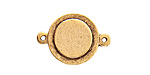 Nunn Design Antique Gold (plated) Raised Tag Mini Circle Connector 25x13mm