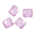 Lilac Faceted Pillow (2 hole) 10x12mm