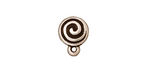 TierraCast Antique Silver (plated) Spiral Ear Post 10x13mm