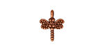 TierraCast Antique Copper (plated) Small Dragonfly Charm 12x15mm