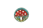 Humble Beads Polymer Clay Tiny Mushroom Charm 18mm
