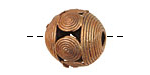 African Brass Wrapped Circles Round 18-20mm