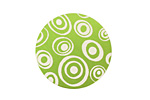 Lillypilly Lime Green Groovy Circles Anodized Aluminum Disc 25mm, 24 gauge