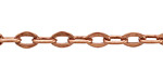 Antique Copper (plated) Every Other Flat Oval Link Chain