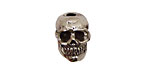 Green Girl Pewter Smiling Skull 14x15mm