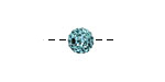 Aquamarine Pave Round 8mm