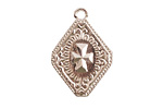 Nunn Design Sterling Silver (plated) Imperial Cross Charm 19x27mm
