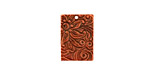 Stampt Antique Copper (plated) Floral Embossed Rectangle 11x15mm