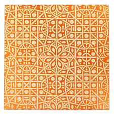 Lillypilly Orange Cross Stitch Anodized Aluminum Sheet 3"x3", 24 gauge