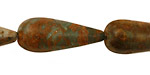 Copper Green Opal Teardrop 30x12mm