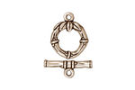 TierraCast Antique Silver (plated) Bamboo Toggle Clasp 17x14mm, 17mm Bar