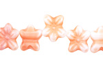 Czech Glass Cherry Blossom 2-Hole Flower 11x13mm