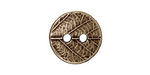 TierraCast Antique Brass (plated) Round Leaf Button 17mm