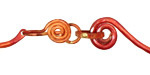 Patricia Healey Copper Spiral Bar Chain Necklace
