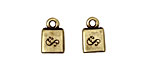 SilverSilk Antique Brass (plated) Double Strand End Cap 13x8mm