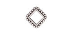 TierraCast Antique Silver (plated) 6mm Diamond Bead Frame 14mm