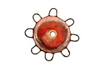 Jangles Ceramic Purple, Red Small Pinwheel 27-28mm