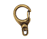 Antique Brass (plated) Swivel Lobster Clasp 33x19mm