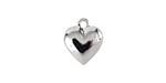 Nunn Design Sterling Silver (plated) Large Heart Charm 12x15mm