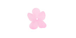 Matte Rose Lucite Hibiscus Flower 3x11-14mm