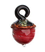 Grace Lampwork Roasted Pepper Acorn Pendant 28-28x31-32mm