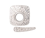 TierraCast Rhodium (plated) Radiant Square Toggle Clasp 22mm, 24mm bar