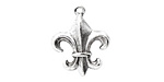 Nunn Design Antique Silver (plated) Fleur Charm 17x23mm