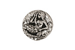 Green Girl Pewter Large Mermaid Button 20mm