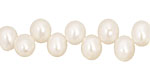 Pearly White Dancing Drop 7.5-8x9mm