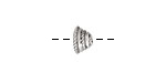 Nunn Design Antique Silver (plated) Coral Bead Cap 6x11mm