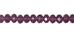 Amethyst Crystal Faceted Rondelle 6mm