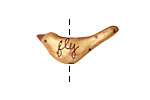 Kylie Parry Ceramic Goldenrod "Fly" Bird 10-12x28-30mm
