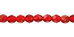 Czech Fire Polished Glass Twilight Siam Ruby Round 6mm