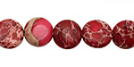 Ruby Impression Jasper Puff Coin 10mm