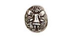 Green Girl Pewter Fairy Pebble 16x21mm
