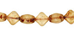 Czech Glass Honey (matte) Organic Diamond 10mm